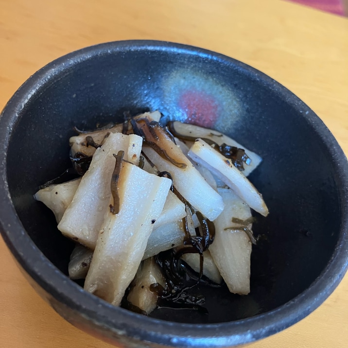 れんこんの塩昆布ソテー!